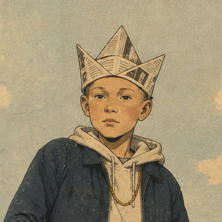 Signalement van Berend Botje, jongen met krantenhoedje